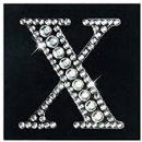 Strass-Sticker Monogramm X